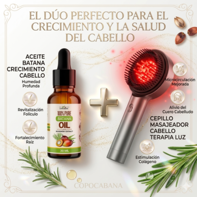 Aceite Batana+Cepillo Terapia Luz